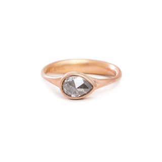 Lola Brooks + Grey Teardrop Diamond Ring