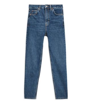 Topshop + Mid Blue Orson Slim Leg Jeans