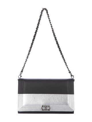 Chanel + Boy Two-Tone Wallet on Chain