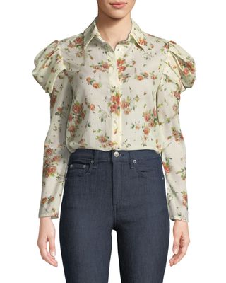 Brock Collection + Tanner Button-Front Blouse