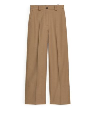 Arket + High-Waist Wide-Fit Trousers