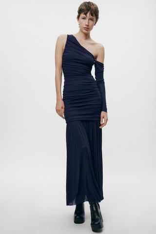 Zara + Asymmetric Midi Dress