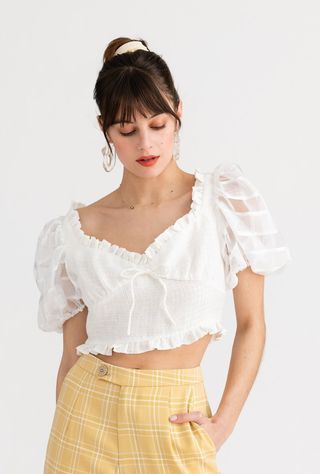 Alyssa Coscarelli x Petite Studio + Fuji Top in Ivory