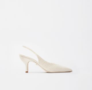 Sania D'Mina + Elena Ivory Pearl Shoes