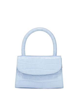 By Far + Crocodile-Embossed Mini Top Handle Bag