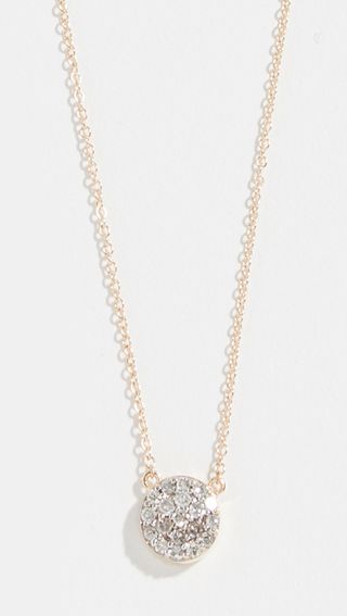 Mateo + 14k Mini Diamond Disc Necklace