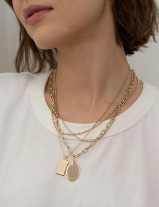 Pixie Market + Gold Double Chain Necklace