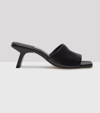 Missta + Gabriella Black Leather Sandals