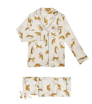 Yolke + Prowling Leopard Classic Silk Pyjama Set