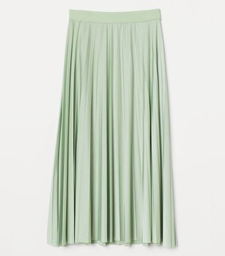 H&M + Pleated Jersey Skirt