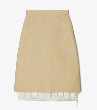 Tory Burch + Silk Linen Skirt