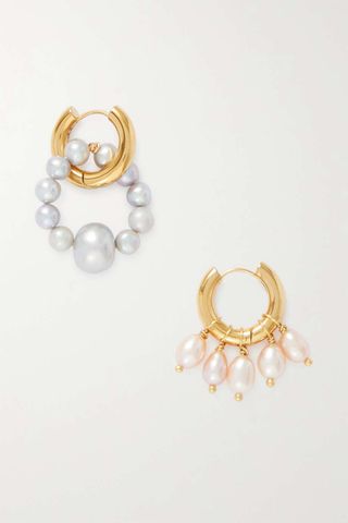 Timeless Pearly + Gold-Plated Pearl Hoop Earrings