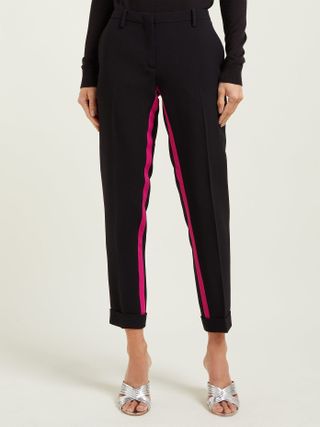 No. 21 + Inner-Stripe Turned-Up Tailored Trousers