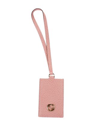 Gucci + Leather Luggage Tag
