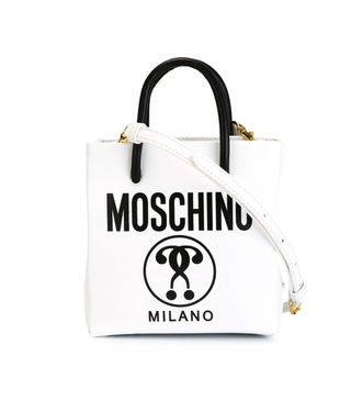 Moschino + Double Question Mark Print Tote