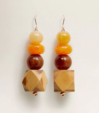 Mango + Beaded Pendant Earrings