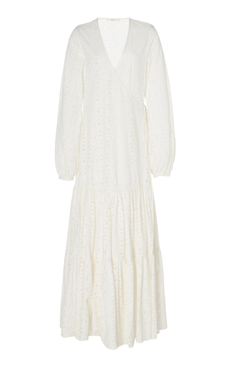 Matin + Floral Broderie Anglaise Cotton Maxi Dress