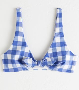 & Other Stories + Gingham Tie Bikini Top