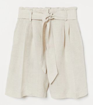 H&M + Tie-Belt Shorts