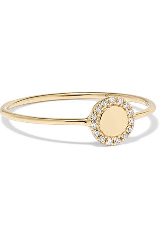 Stone and Sand + 14-Karat Gold Diamond Ring