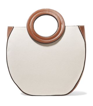 Staud + Frida Canvas and Leather Tote