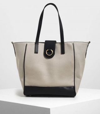 Charles & Keith + Canvas Trapeze Tote