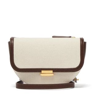 Wandler + Anna Leather-Trimmed Canvas Belt Bag