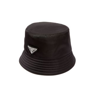 Prada + Triangle-Plaque Nylon Bucket Hat