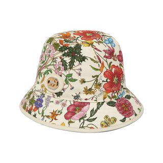Gucci + Embellished Floral-Print Bucket Hat