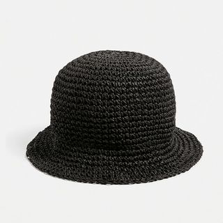 Urban Outfitters + Straw Black Bucket Hat