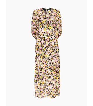 Les Reveries + Floral Silk Midi Dress