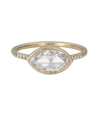 Jennie Kwon + Rose Cut Marquise Diamond Equilibrium Ring