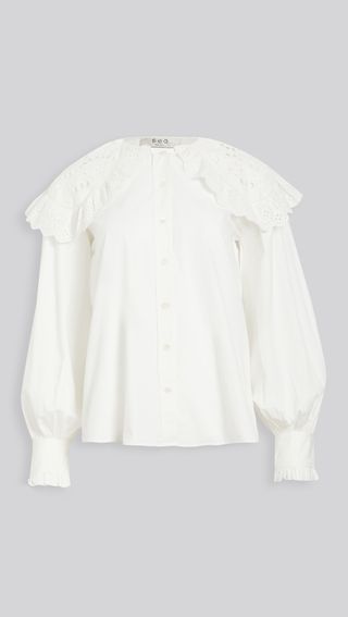 Sea + Marina Lace Collar Shirt