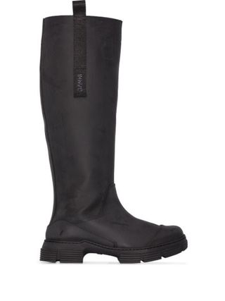 Ganni + Knee High Rubber Boots