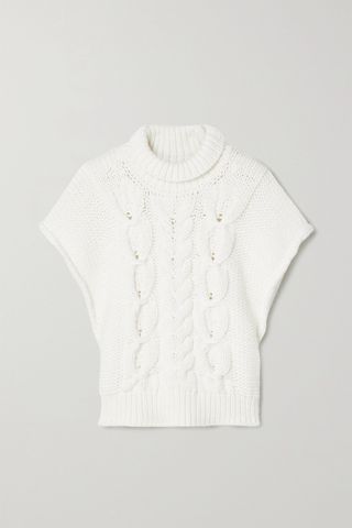 Iro + Silopo Cable-Knit Cotton-Blend Turtleneck Sweater