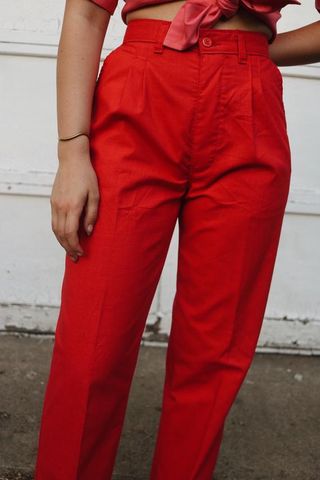Lady L Vintage Co. + Vintage Red High Waisted Trousers