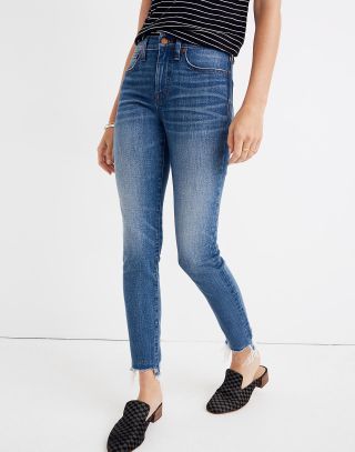 Madewell + 9 High-Rise Skinny Crop Jeans: Destructed-Hem Edition