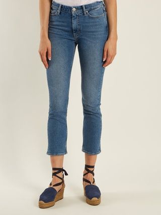 M.i.h Jeans + Nikki High-Rise Slim-Leg Cropped Jeans