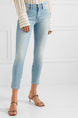 Frame + Le High Cropped Skinny Jeans