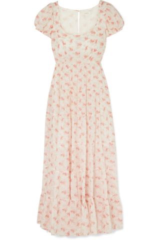 Dôen + Ruby Tiered Floral-Print Cotton-Voile Maxi Dress