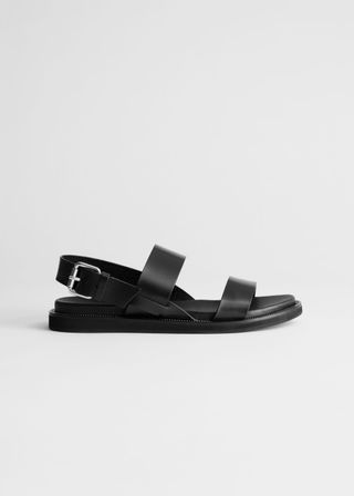 & Other Stories + Diagonal Slingback Leather Sandals