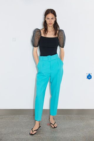 Zara + Belted Pants