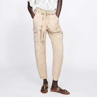 Zara + Cargo Pants With Belt