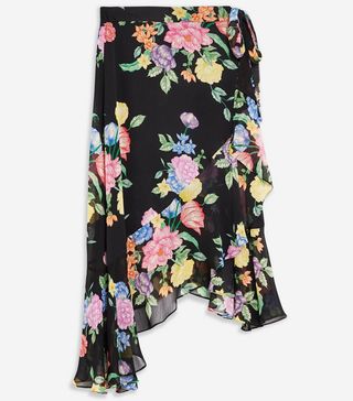 Topshop + Floral Ruffle Skirt