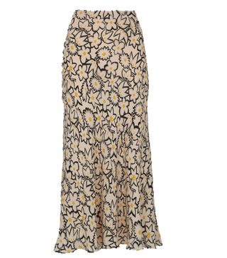 Whistles + Floral Print Silk Skirt