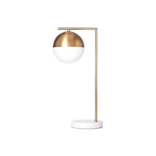 Project 62 + Geneva Glass Globe with Marble Base Task Lamp Brass