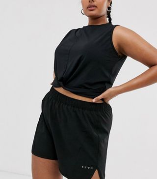 ASOS + 4505 Curve Knot Front Cropped Tank Top