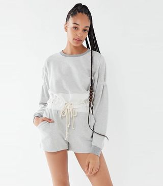 Out From Under + Maisy Drawstring Hem Cropped Sweatshirt