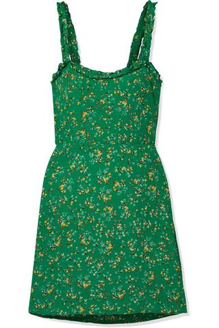 Faithfull the Brand + Esther Ruffle-Trimmed Floral-Print Crepe Mini Dress