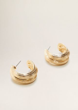 Mango + Metallic Hoop Earrings